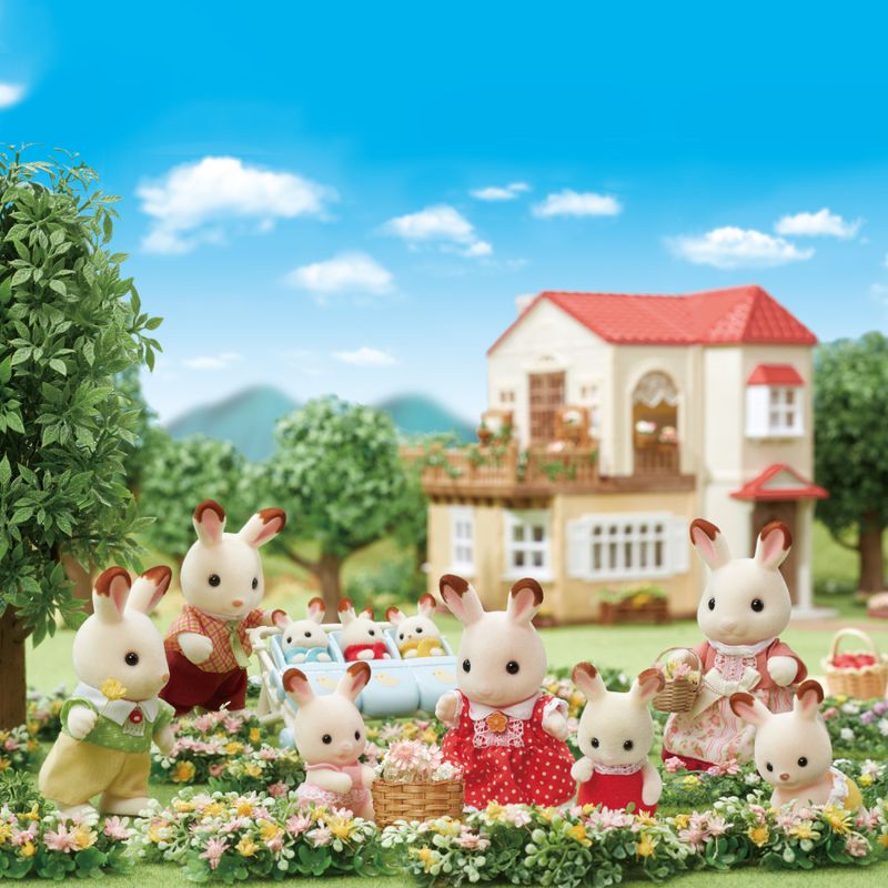 Conjunto-de-Figuras---Sylvanian-Families---Familia-dos-Coelhos-Chocolate---Epoch-2