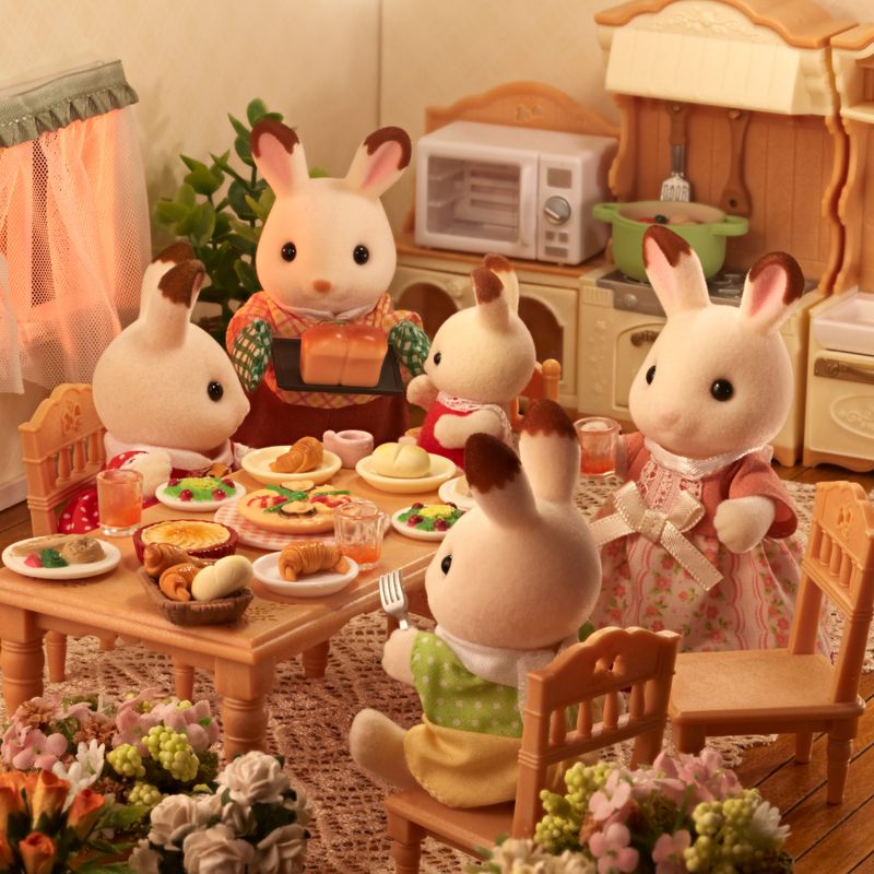 Conjunto-de-Figuras---Sylvanian-Families---Familia-dos-Coelhos-Chocolate---Epoch-3