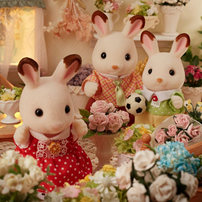 Conjunto-de-Figuras---Sylvanian-Families---Familia-dos-Coelhos-Chocolate---Epoch-4