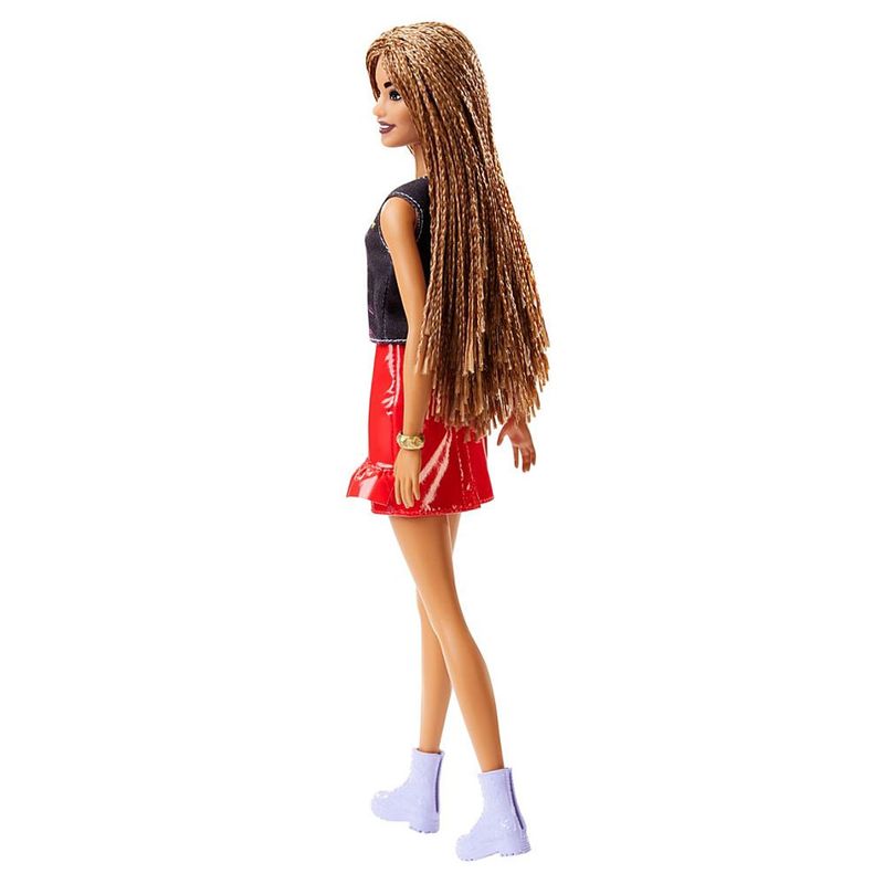 Boneca-Barbie-Fashionista---Morena-com-Trancas---Saia-Vermelha---Mattel-3