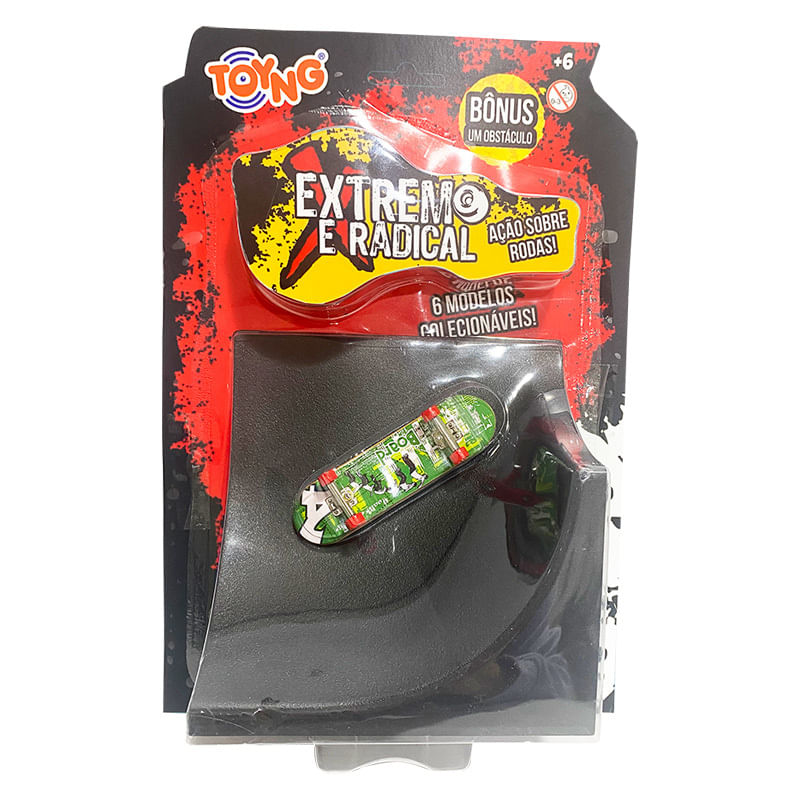 Skate De Dedo Com Rampa Quarter Pipe Extremo E Radical 50918 Toyng
