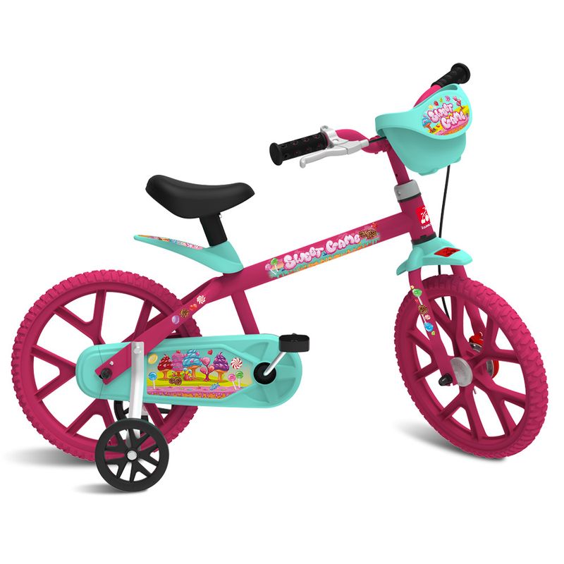 Bicicleta---Aro-14---Sweet-Game---Bandeirante---Rosa-0