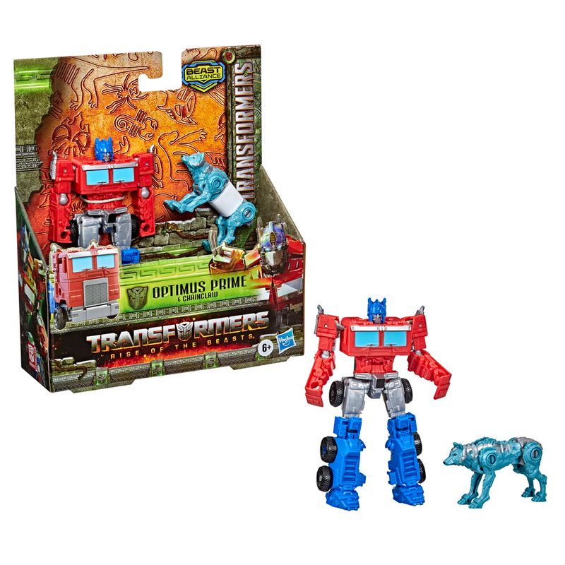 Conjunto-de-Figuras---Transformers---Rise-of-the-Beasts---Optimus-Prime-e-Chainclaw---Hasbro-1
