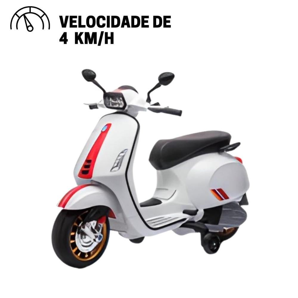 MINI MOTO ELETRICA INFANTIL 6V BRANCO - IMPORTWAY - Ri Happy