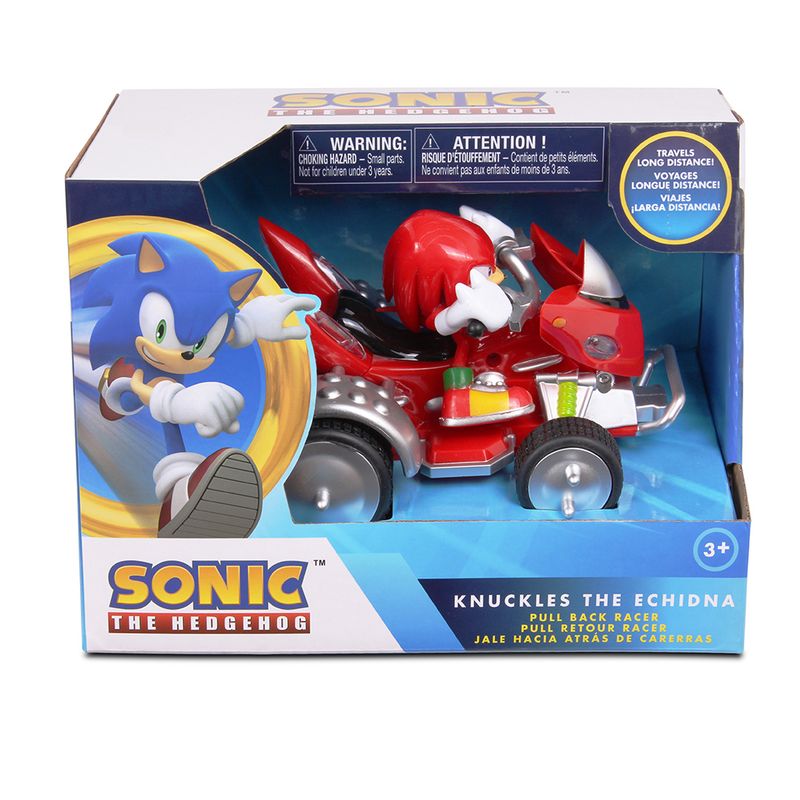 Carro Knuckles Pull Back - Sonic - Vermelho - Fun