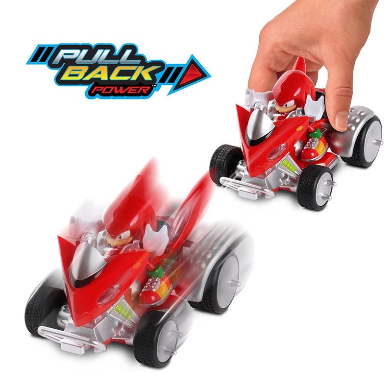 Carro Knuckles Pull Back - Sonic - Vermelho - Fun