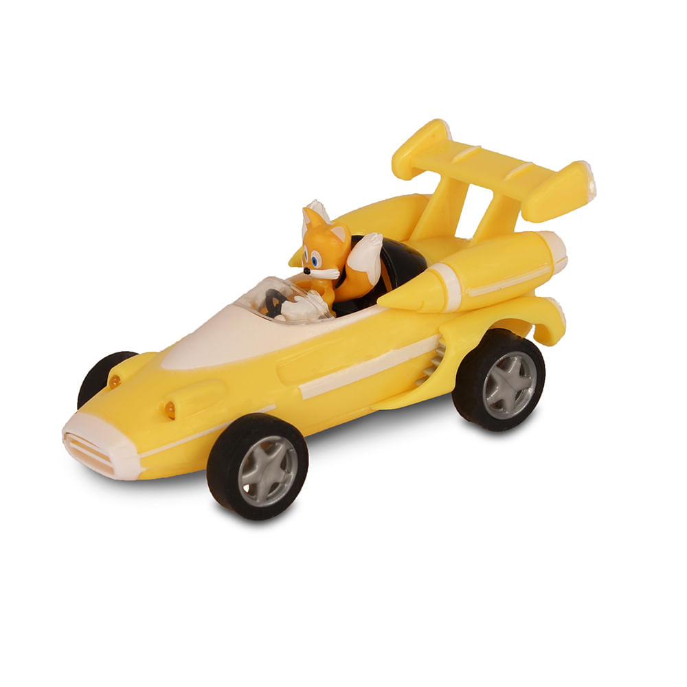 Encontraproduto.com.br - Sonic Carro Pull Back Tails - Fun Divirta-se