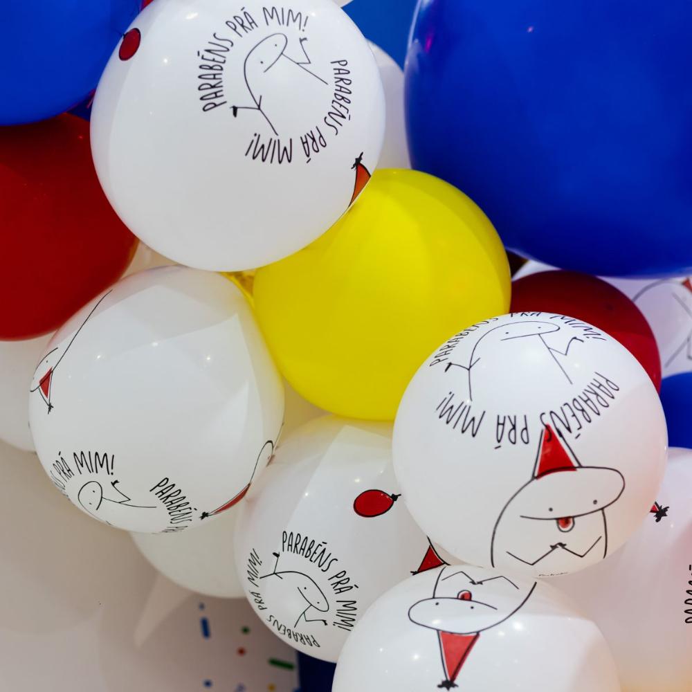 Bexiga Balão Flork Meme Cinza 9 Polegadas 25 Unidades