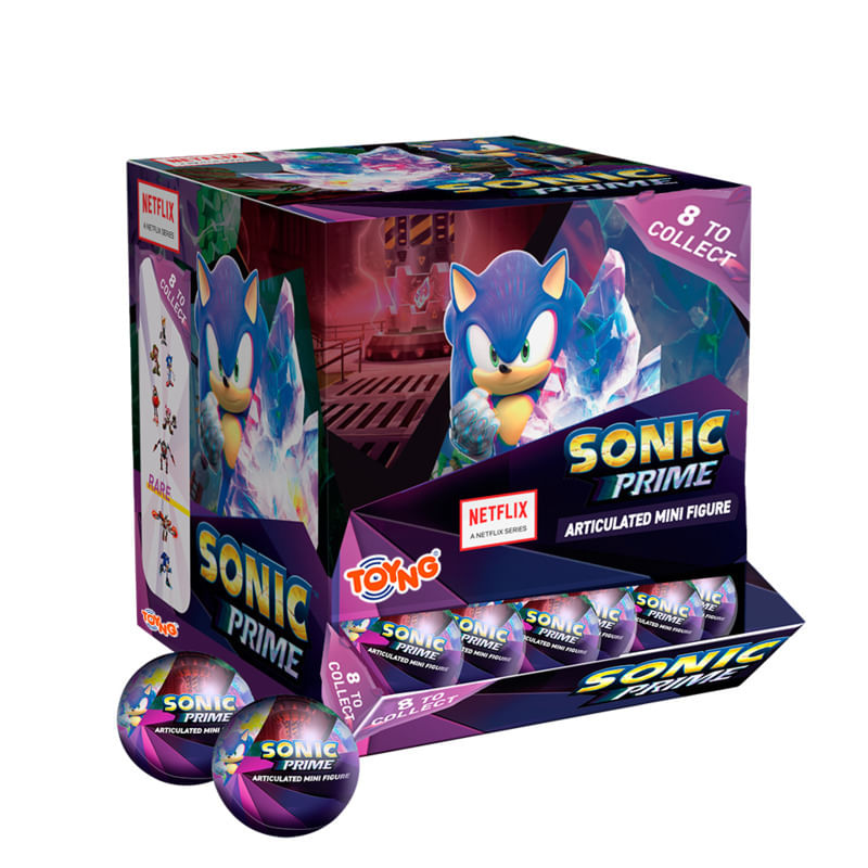 Boneco Articulado Sonic Prime Netflix Bola Surpresa Colecione