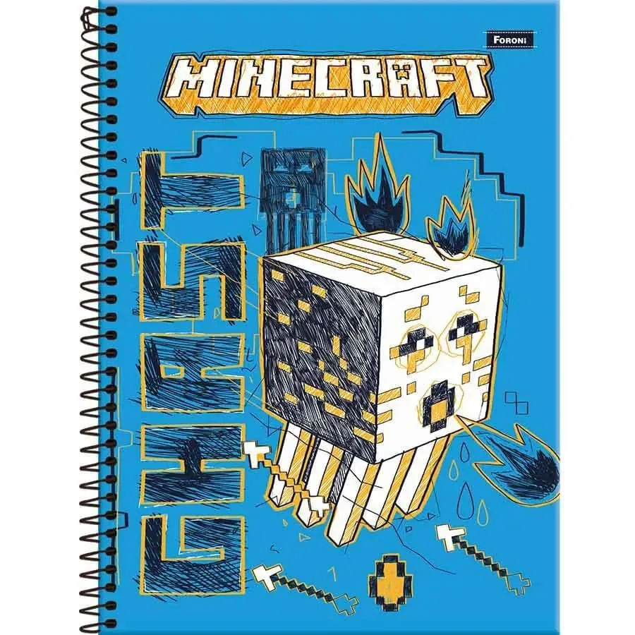 Caderno de desenho MineCraft