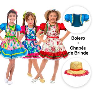 Vestido florido best sale para festa junina