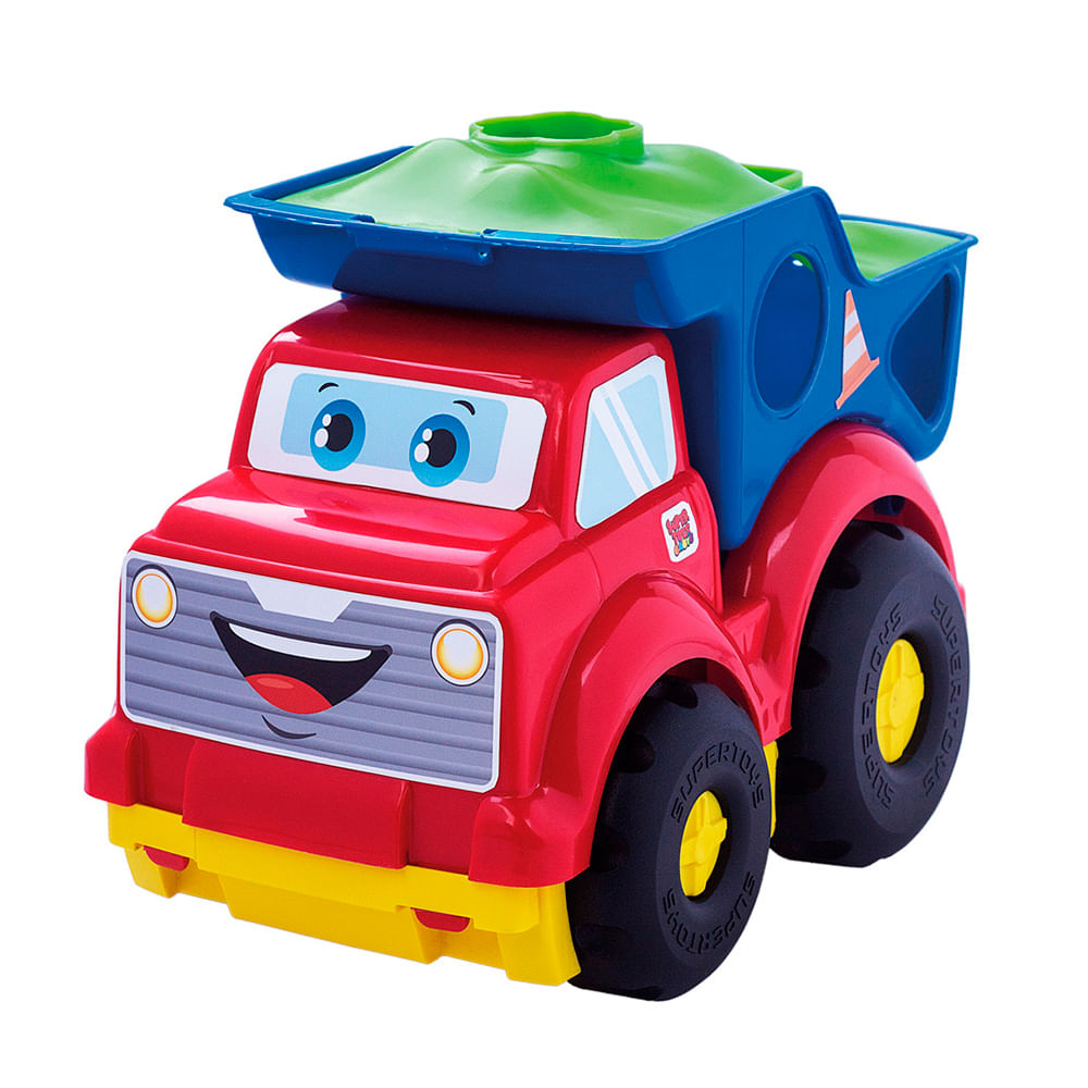 Brinquedo Infantil Caminhão Caçamba Grande C/ Adesivos