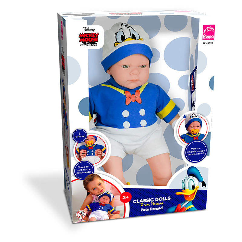 Boneco-Bebe---Donald---Classic-Dolls---Recem-Nascido---Disney---Roma-1