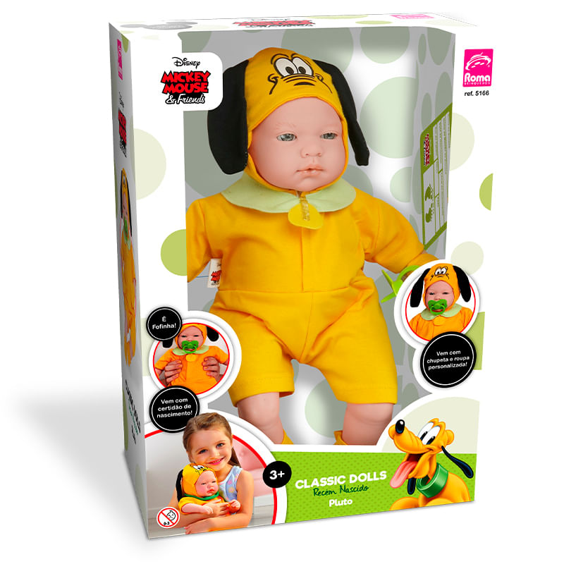 Boneco-Bebe---Pluto---Disney---Classic-Dolls---Recem-Nascido-1