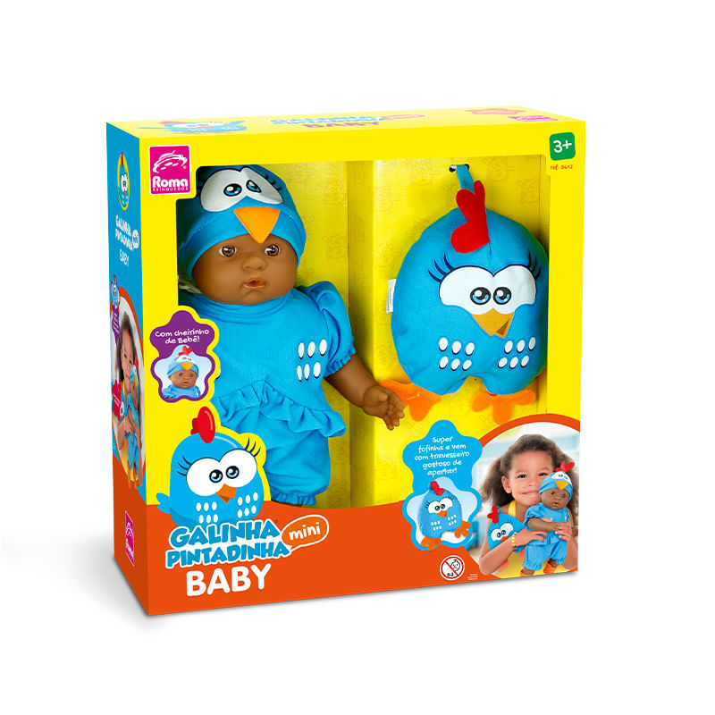 Boneco-Bebe---Galinha-Pintadinha---Mini-Baby---Com-Travesseiro---5612---Roma-Jensen-1