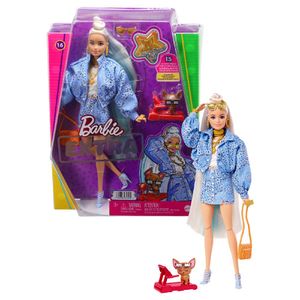 Boneca Barbie - Extra - Barbie Com Roupa Azul Claro - Mattel - Ri Happy