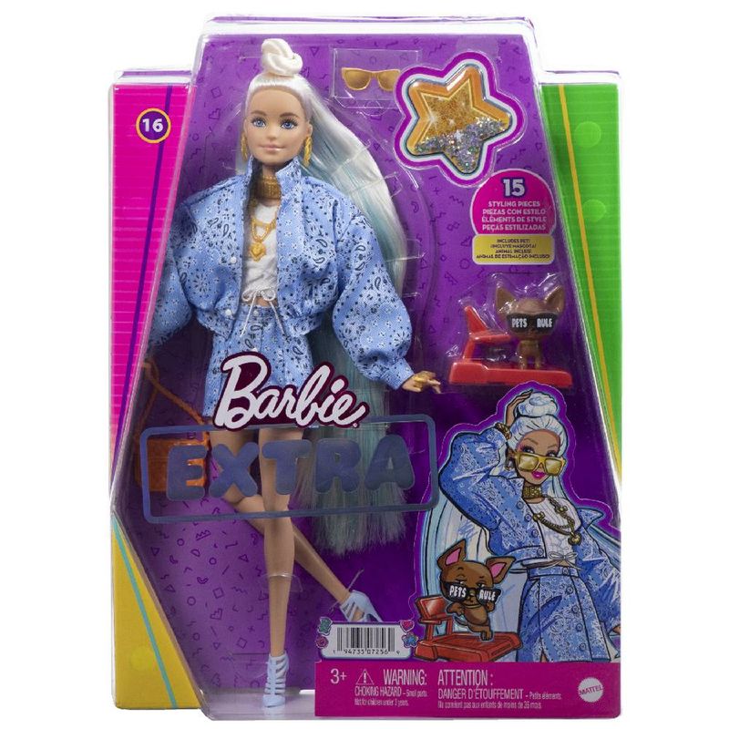 Barbie Boneca e conjunto de moda, roupas Barbie com acessórios de armá