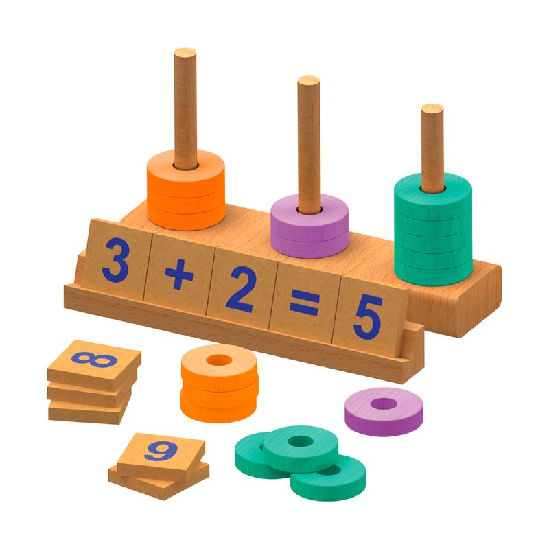 Jogo Educativo -Brincando De Matemática - Steam Brincadeira Inteligente -  56 Peças - Xalingo