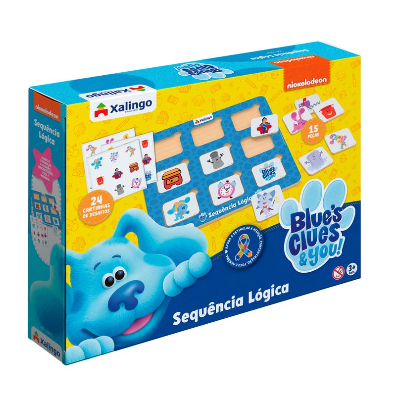 Jogo-Educativo---Blue-s-Clues-E-You---Sequencia-Logica---24-Cartinhas---15-Pecas---Xalingo-2