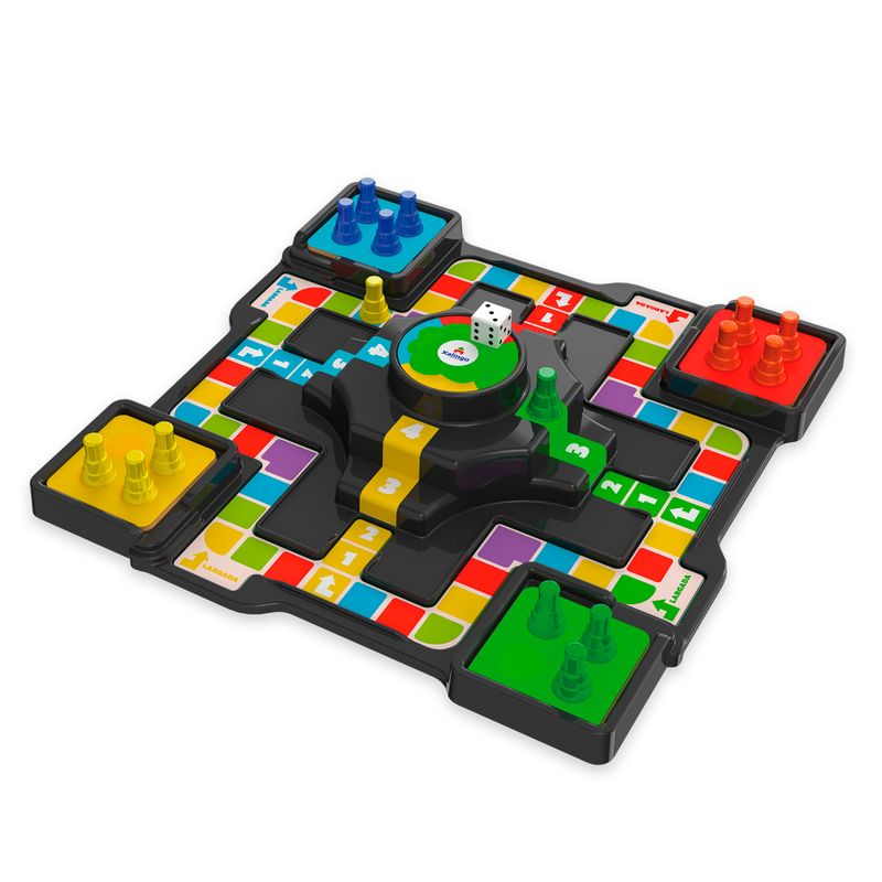 Jogo de Tabuleiro Ludo em madeira - Ri Happy