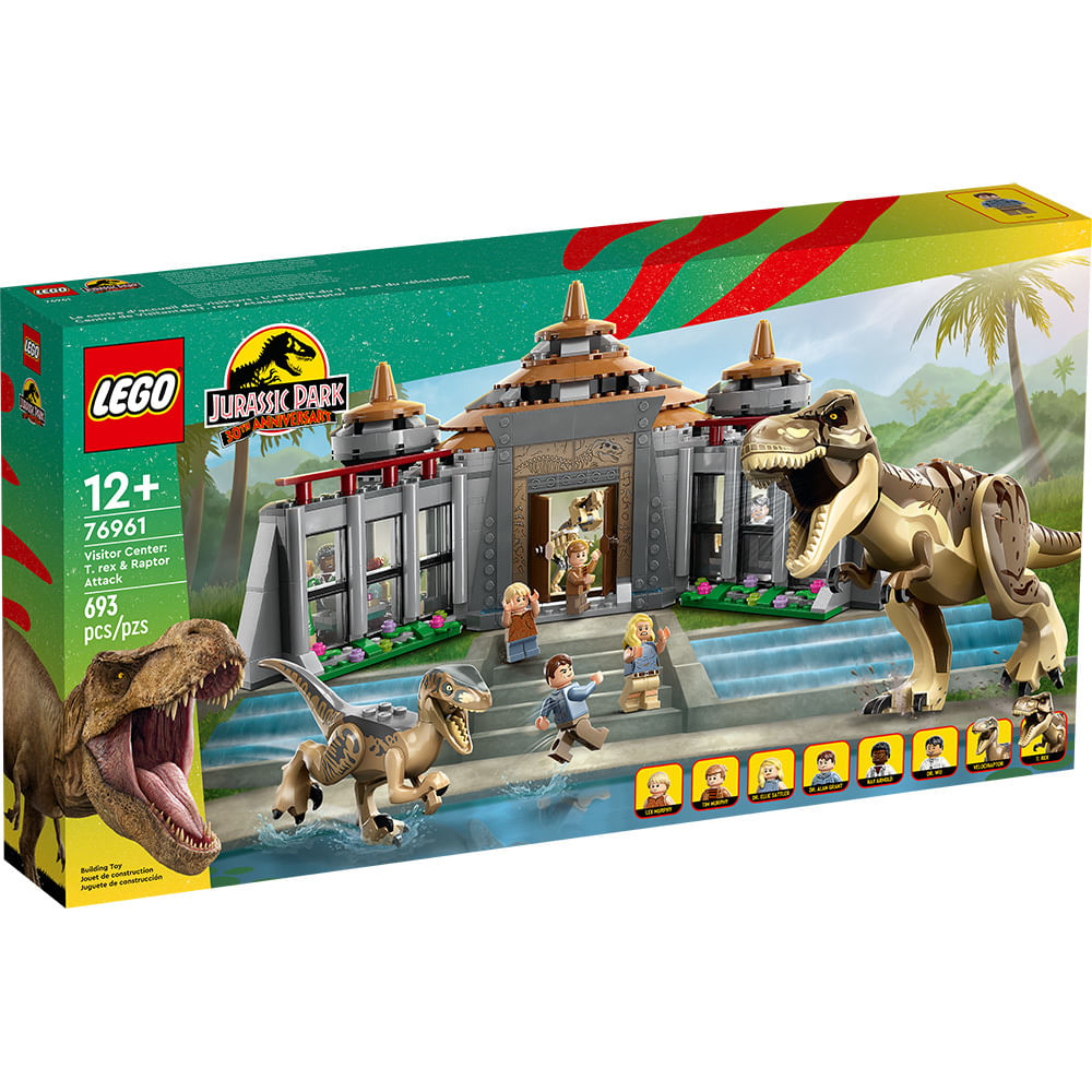 LEGO Jurassic World - Centro de Visitantes: Ataque de TRex e Raptor - Ri  Happy