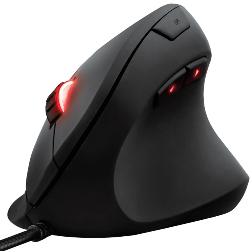 Mouse Gamer Vertical Trust GXT 144 REXX Ergonômico RGB 10000Dpi