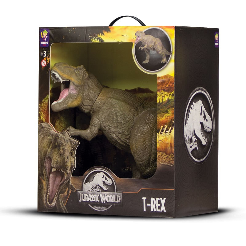 Brinquedo Dinossauro tiranossauro Rex grande articulado - Ri Happy