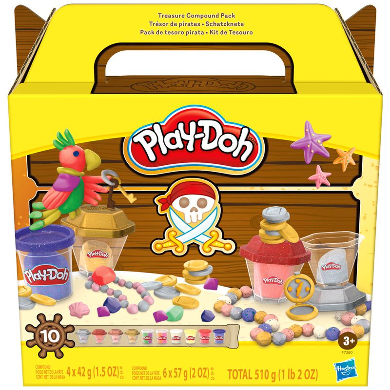 Conjunto-Massa-De-Modelar---Play-Doh---10-Potes---Tesouro-De-Pirata---Hasbro-2