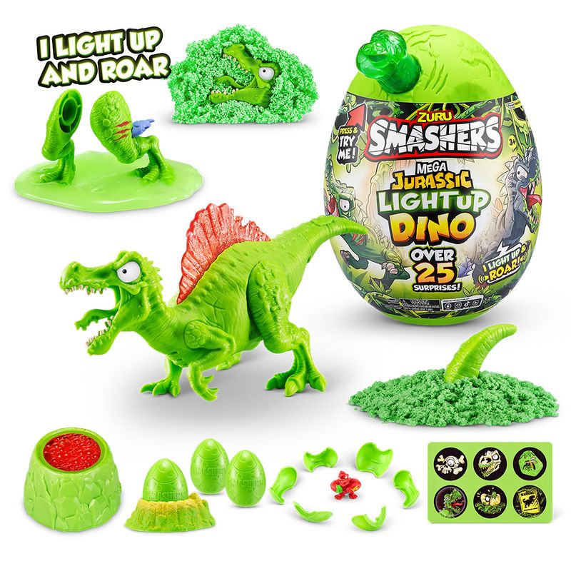 Playset-e-Mini-Figura---Smashers-Light---Verde---Serie-1---Fun-0