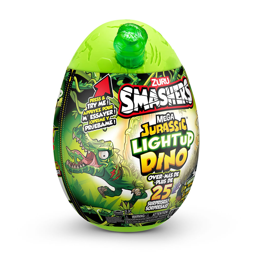 Smashers - Ovo Dino Light Verde Pequeno - Série 1 - Fun - MP Brinquedos