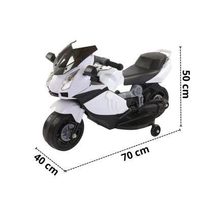 MINI MOTO ELETRICA INFANTIL 6V BRANCO - IMPORTWAY - Ri Happy