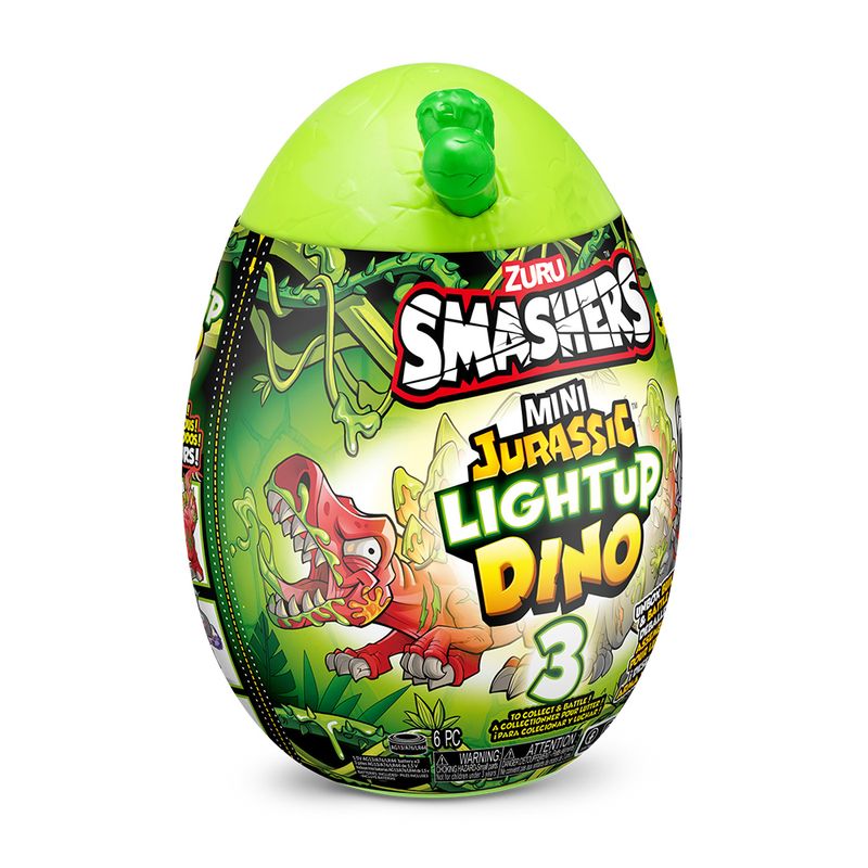 Figura-de-Acao---Dino---Smashers-Light-Verde---Serie-1---Fun--1