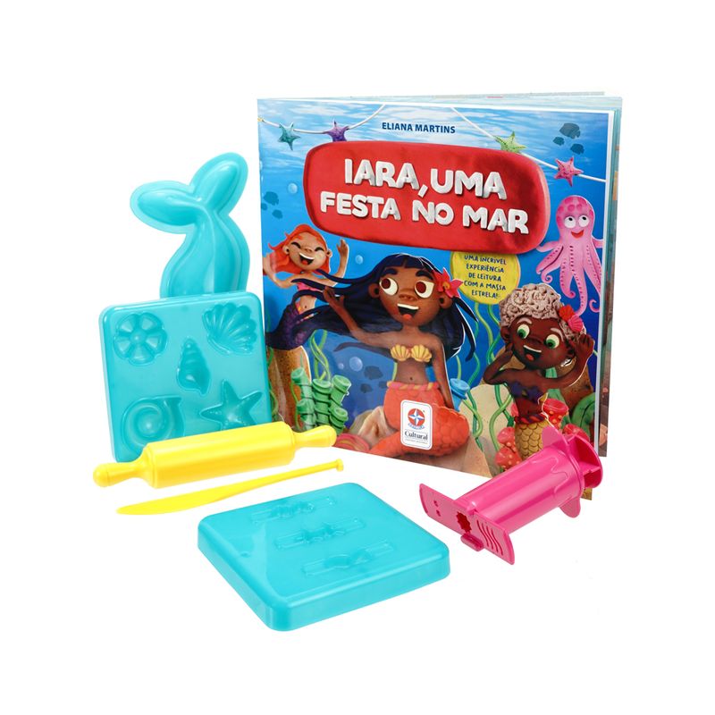 Conjunto-de-Artes---Super-Massa---Sereia----com-Livro-Iara-uma-Festa-no-Mar---Estrela-3