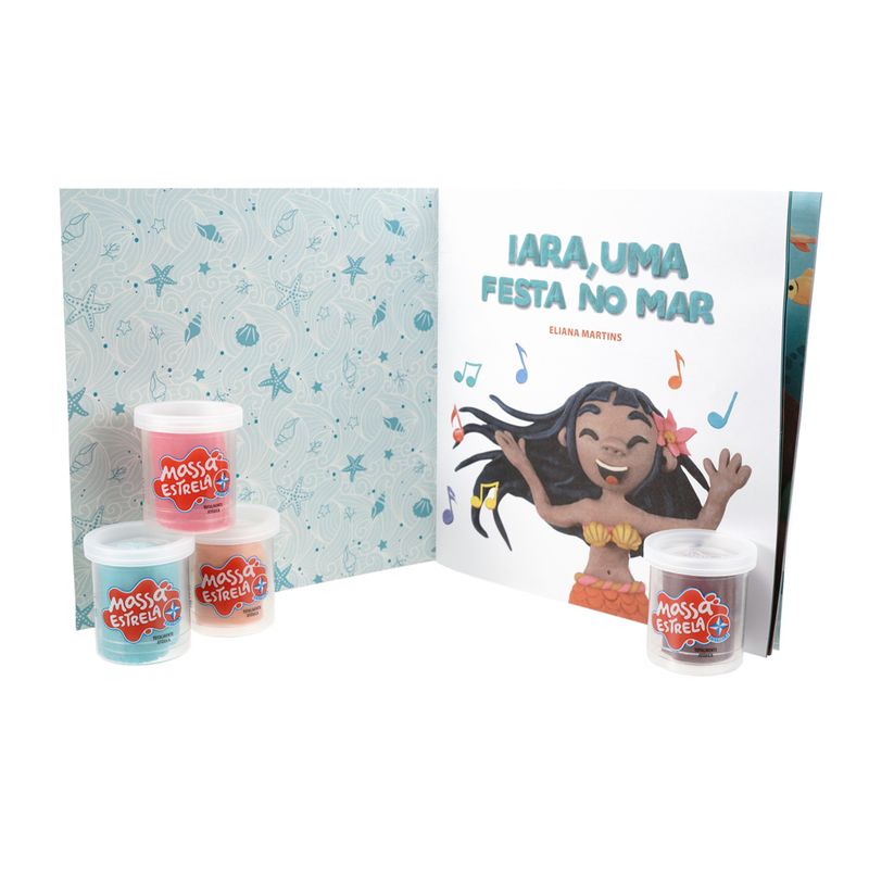 Conjunto-de-Artes---Super-Massa---Sereia----com-Livro-Iara-uma-Festa-no-Mar---Estrela-5