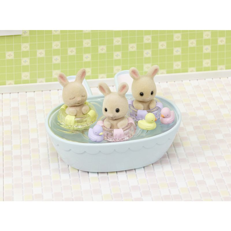 Sylvanian-Families---Conjunto-De-Figuras-E-Acessorios---Hora-Do-Banho-Trigemeos---Epoch-9