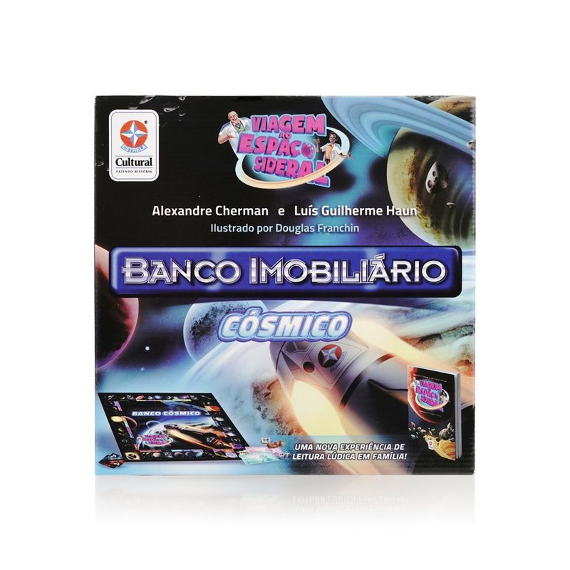 Jogo de Tabuleiro - Banco Imobiliário Cósmico - 6 Jogadores
