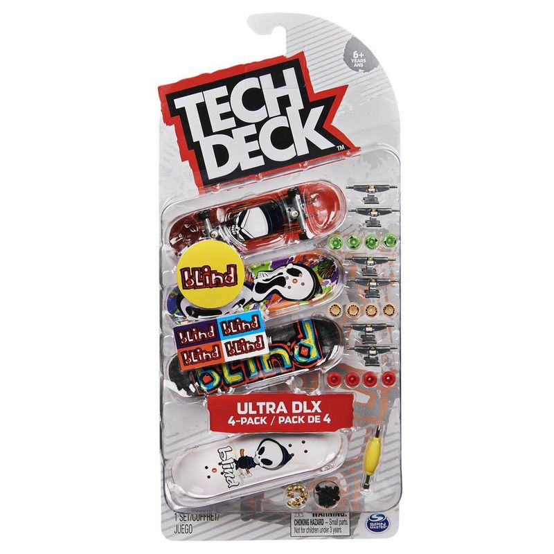 Skate de Dedo - Tech Deck - Ultra DLX - 4 Unidades - Sunny - Finesse - Coral