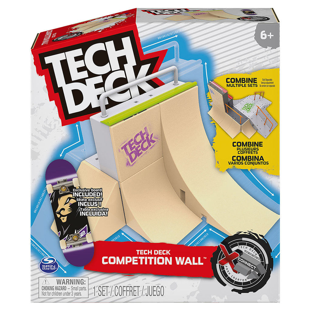 Tech Deck - Skate De Dedo E Rampa Park - Sunny - Big Vert Wall - Coral