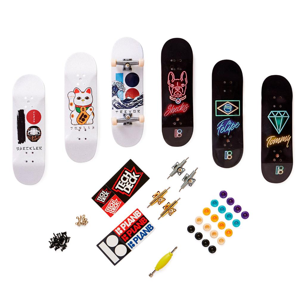 Skates De Dedo Tech Deck Kit Com 6 Sk8 Shop Acessórios Sunny