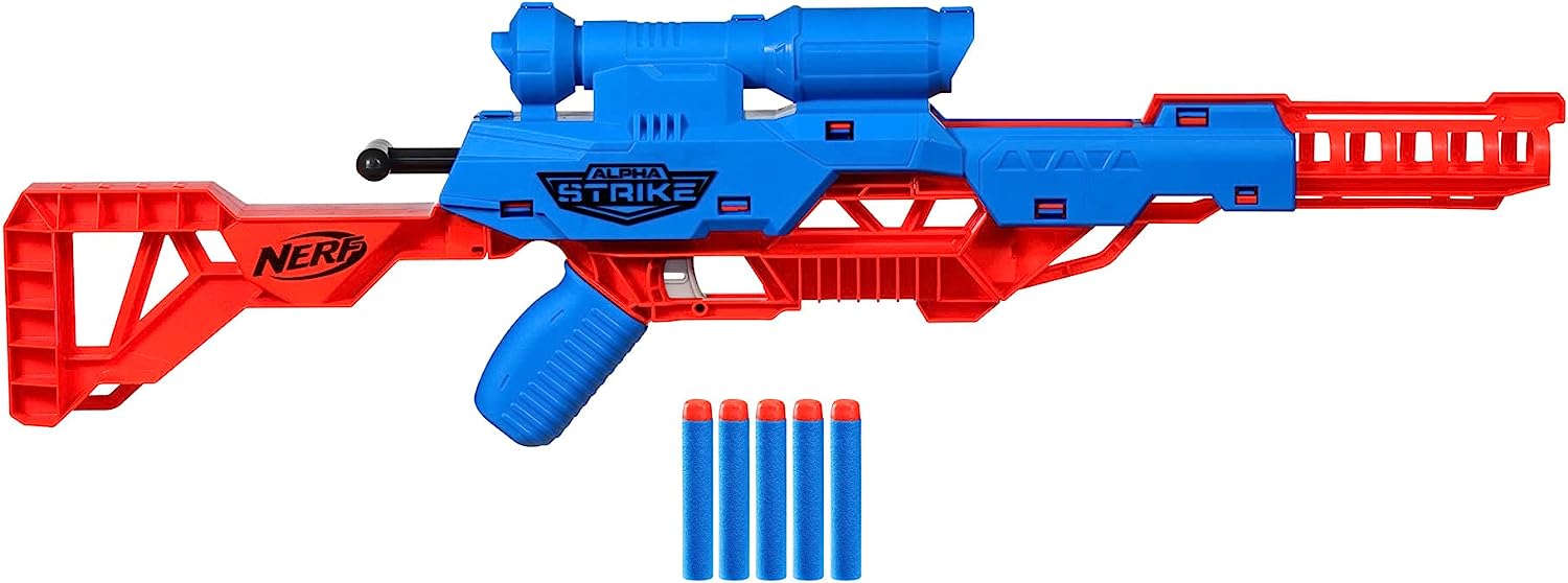 Arma Nerf Alpha Strike Blaster Mão Ilustração Vetorial Brinquedos