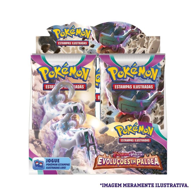 Pokemon Blister Triplo Evoluções Em Paldea Jogo de Cartas Copag 41118