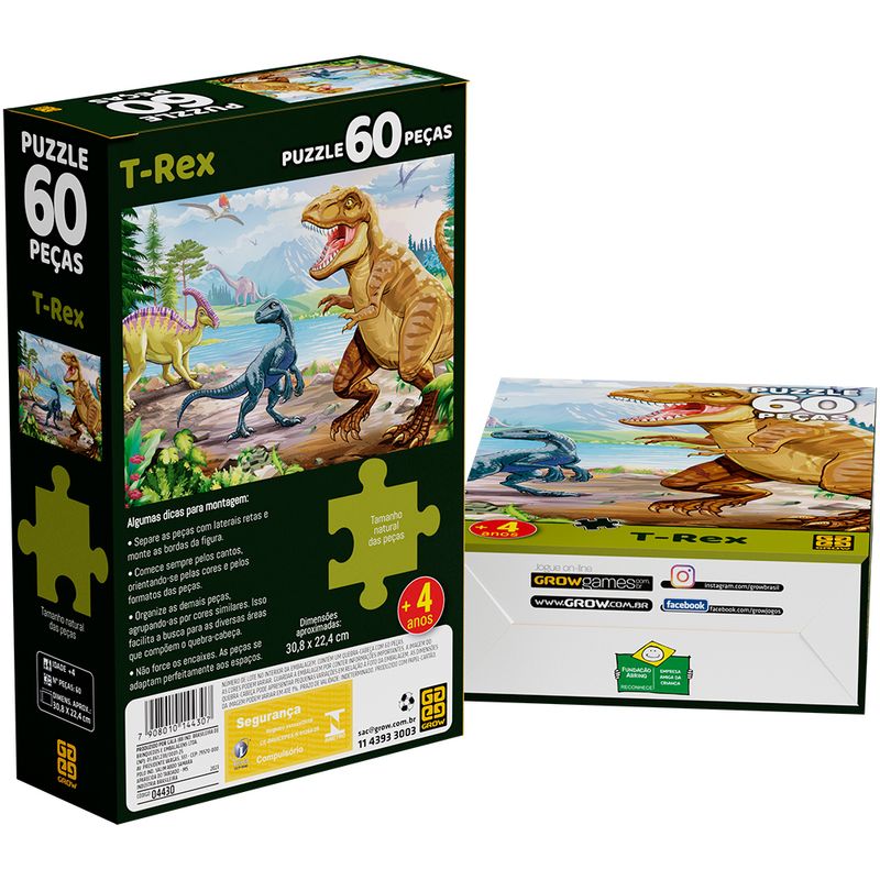 Quebra-Cabeca---60-Pecas---T-Rex---Grow-1