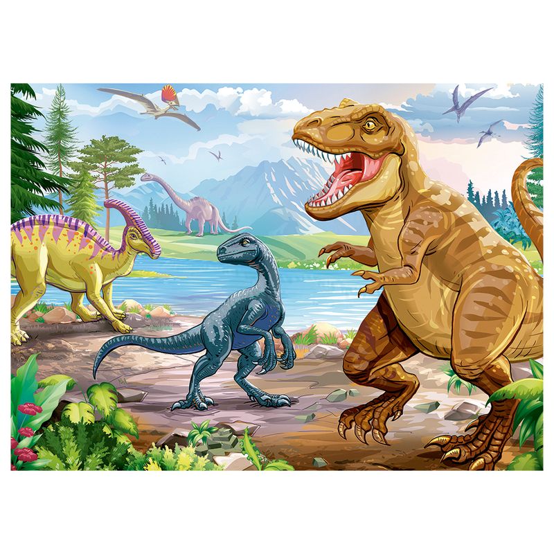 Quebra-Cabeca---60-Pecas---T-Rex---Grow-2