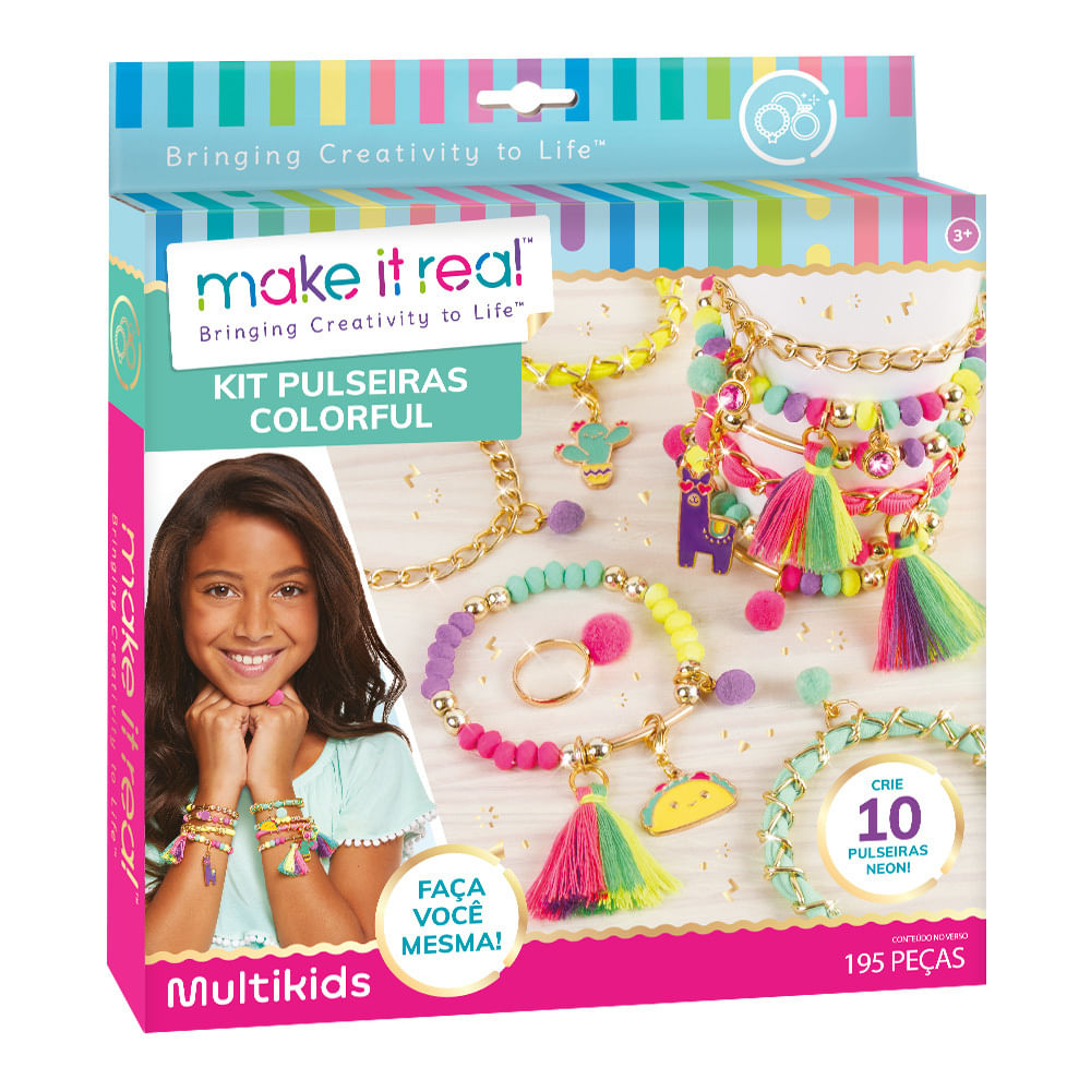 Kit de fabrico de pulseiras para crianças MAKE IT REAL MIR1205 (8 anos)
