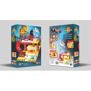 Pista Playset Infantil Posto Corpo de Bombeiros Carrinho e