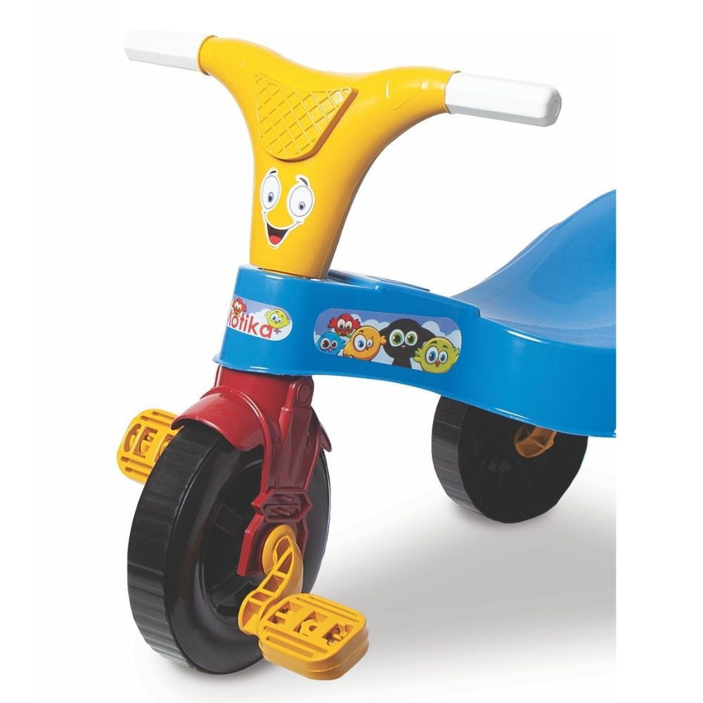 Motoca Infantil Triciclo Fast Azul com Empurrador Pais e Filhos - Ri Happy
