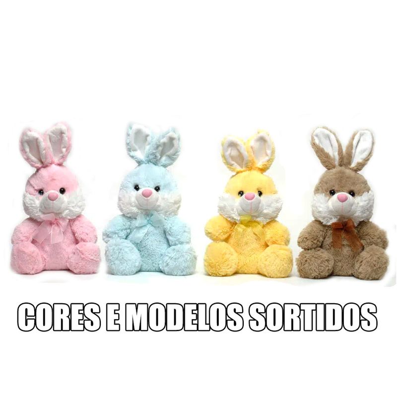 Pelucia-de-Pascoa---15-Cm---Coelhos-Kids-com-Laco---Azul