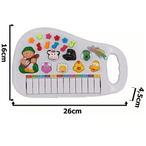 Brinquedo Infantil Pianinho Musical Fazendinha Musicas Sons de