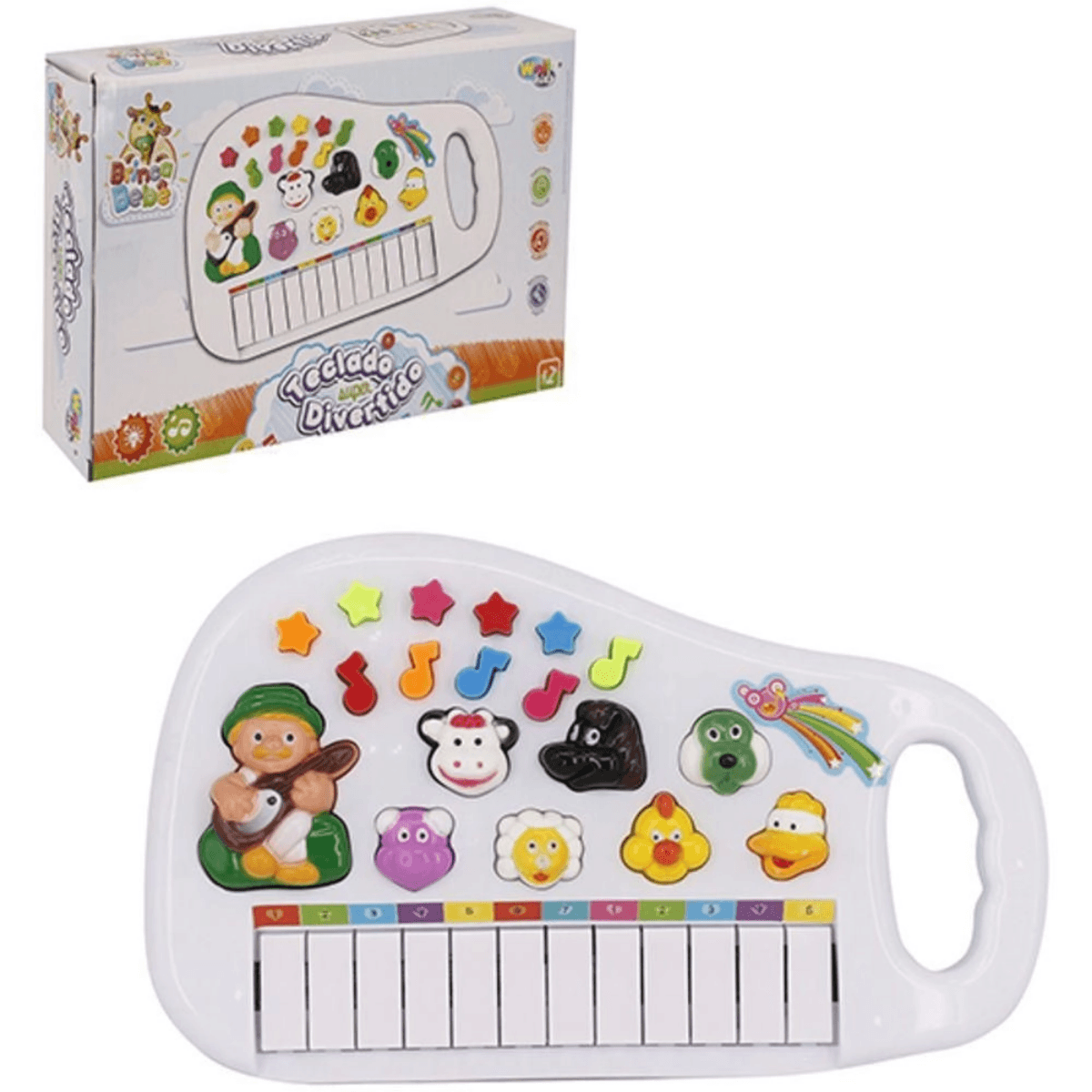 Piano Teclado Fazendinha Musical Ia Ia O Bichos Infantil