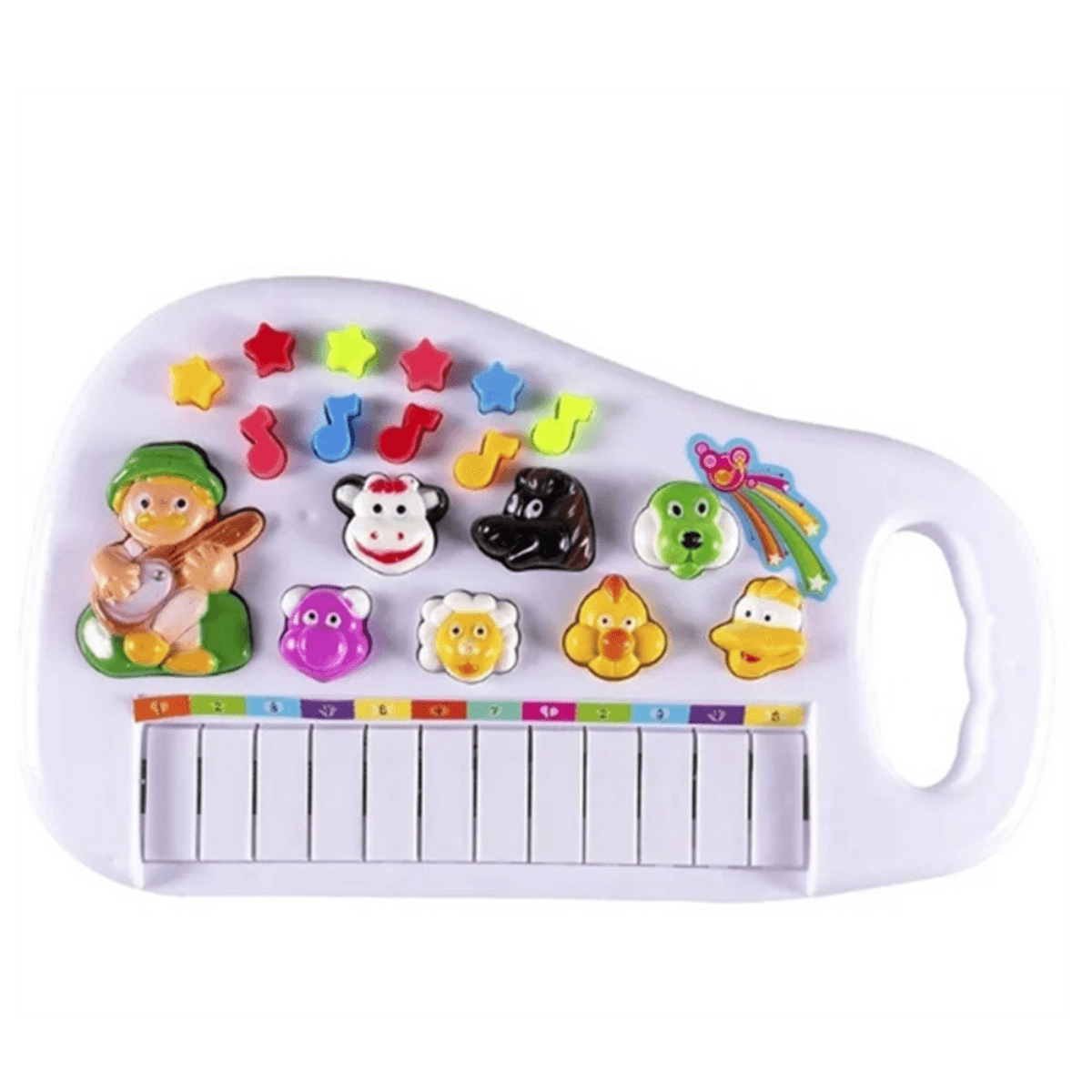 Piano Teclado Musical Bichos Fazendinha Infantil Eletronico